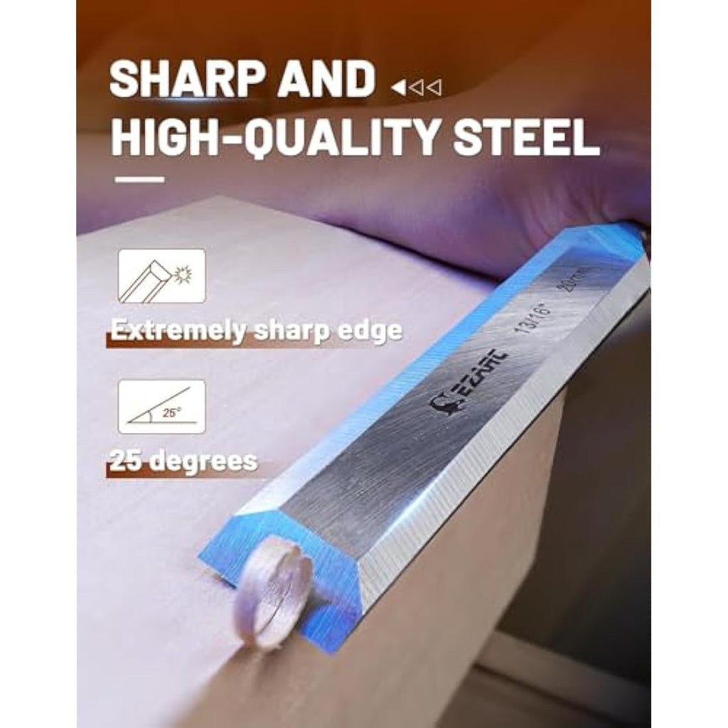 EZARC 6pc Wood Chisel Set – CRV Steel Woodworking Tools with Wooden Box