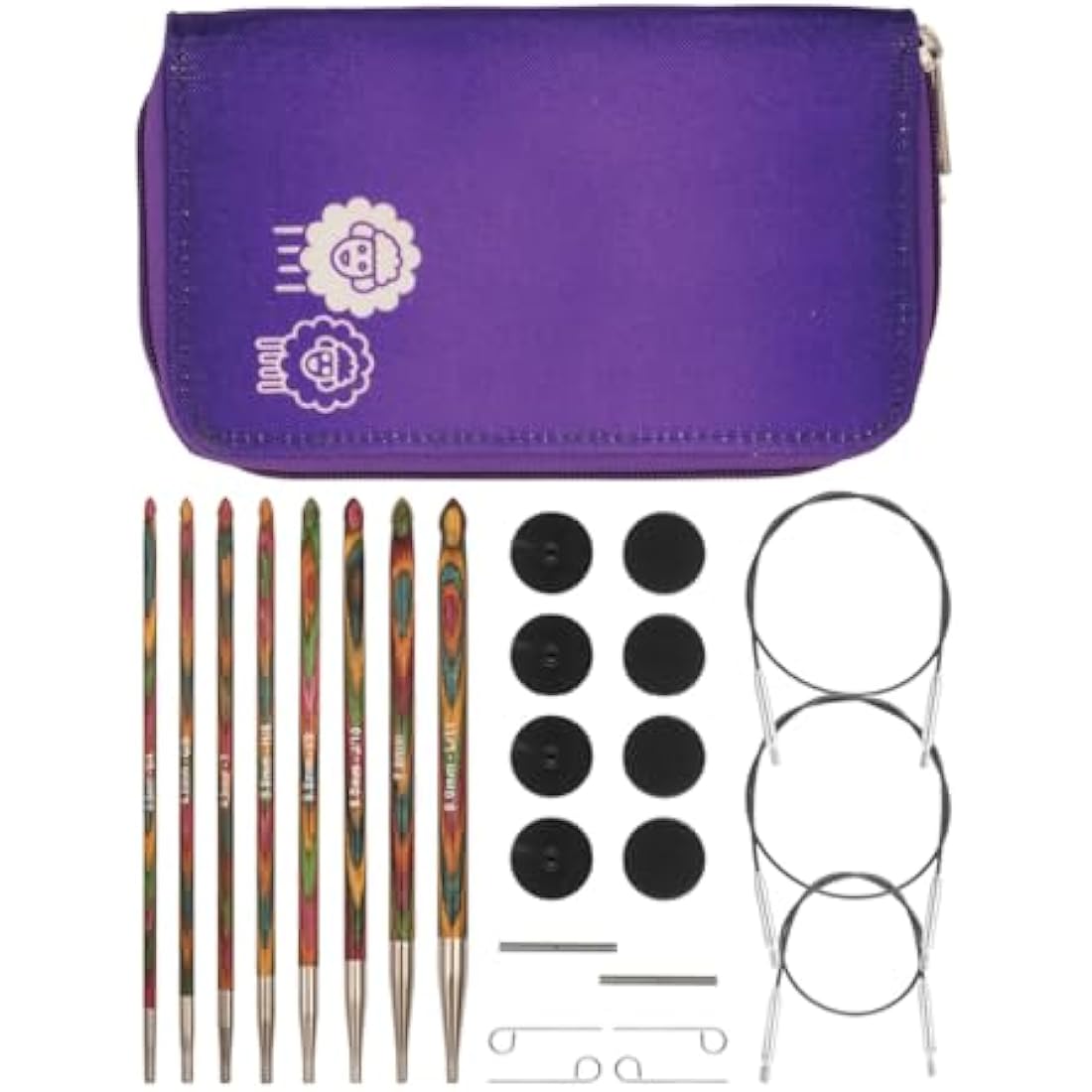 KnitPro Symfonie Tunisian Crochet Hook Set – Birch Wood (8 Sizes)