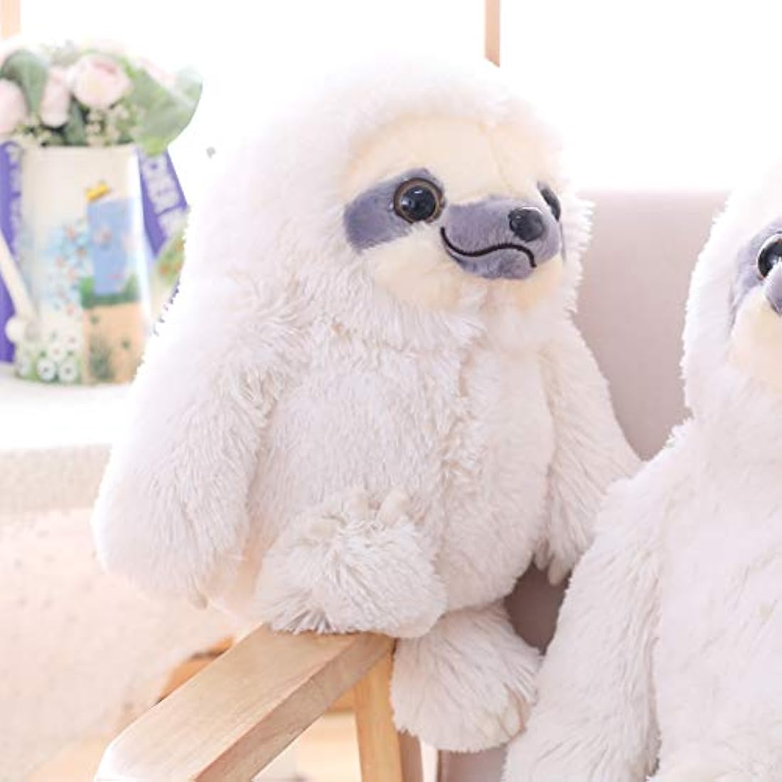 Winsterch Large Sloth Stuffed Animal – Soft Plush Toy, Ivory, 15.7 Inch