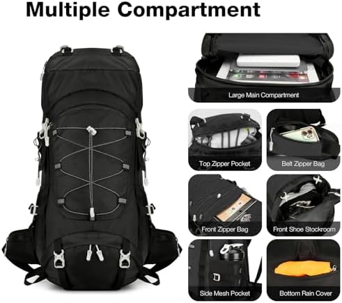 Outplea 60L Hiking Backpack | Waterproof Trekking & Camping Bag