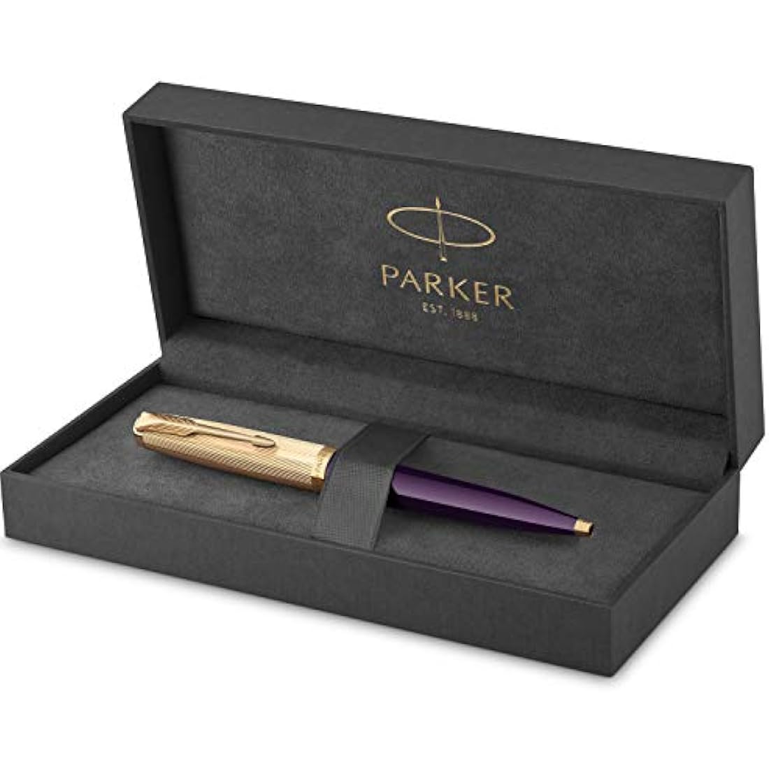 Parker 51 Ballpoint Pen – Deluxe Plum with 18k Gold Trim & Gift Box