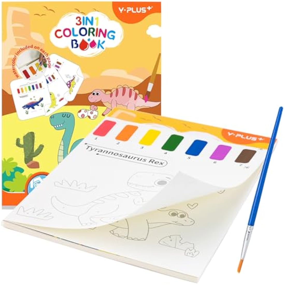Jolof Store Water Colouring Book for Kids – Dinosaur Paint Set