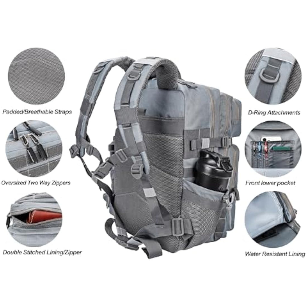 45L Military Tactical Backpack | Waterproof Molle Rucksack