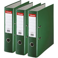 Esselte A4 Lever Arch Files – Green 75mm Plastic Folders (3 Pack)