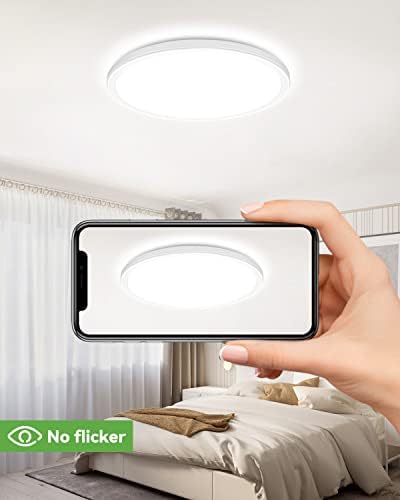 Zemty 2-Pack 29W LED Ceiling Light | 3-Color Flush Mount Round 30cm