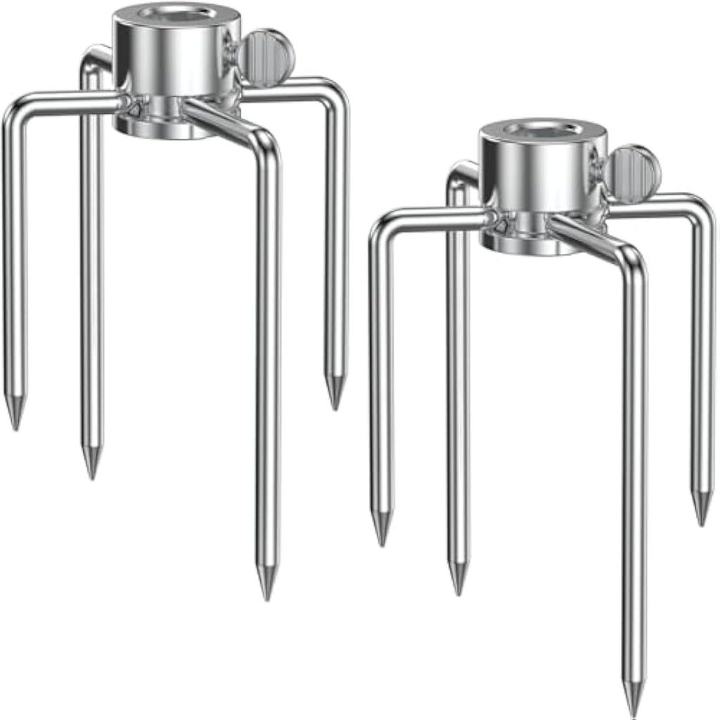 Steel Rotisserie Forks for 8-12mm Spit Rods, 2-Pack