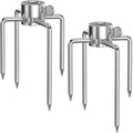 Steel Rotisserie Forks for 8-12mm Spit Rods, 2-Pack