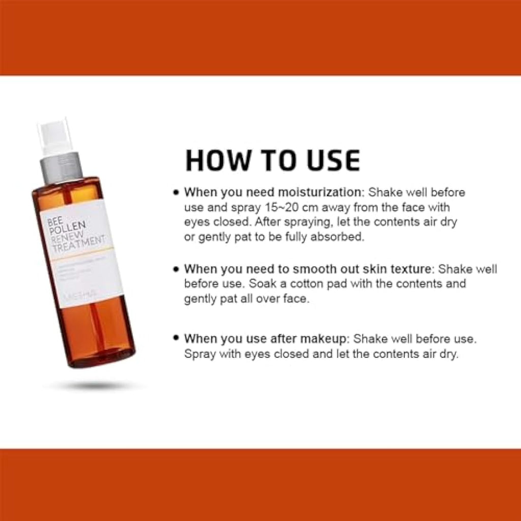 Missha Bee Pollen Renew Treatment – Soothing Facial Mist & Toner 150ml