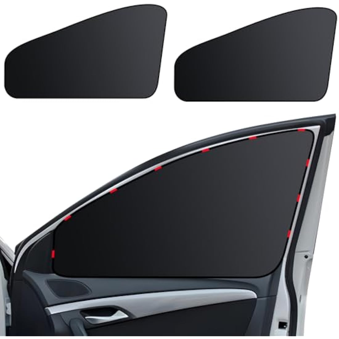 ZATOOTO Magnetic Car Side Window Shades – Opaque Privacy Sunshades, 2PCS