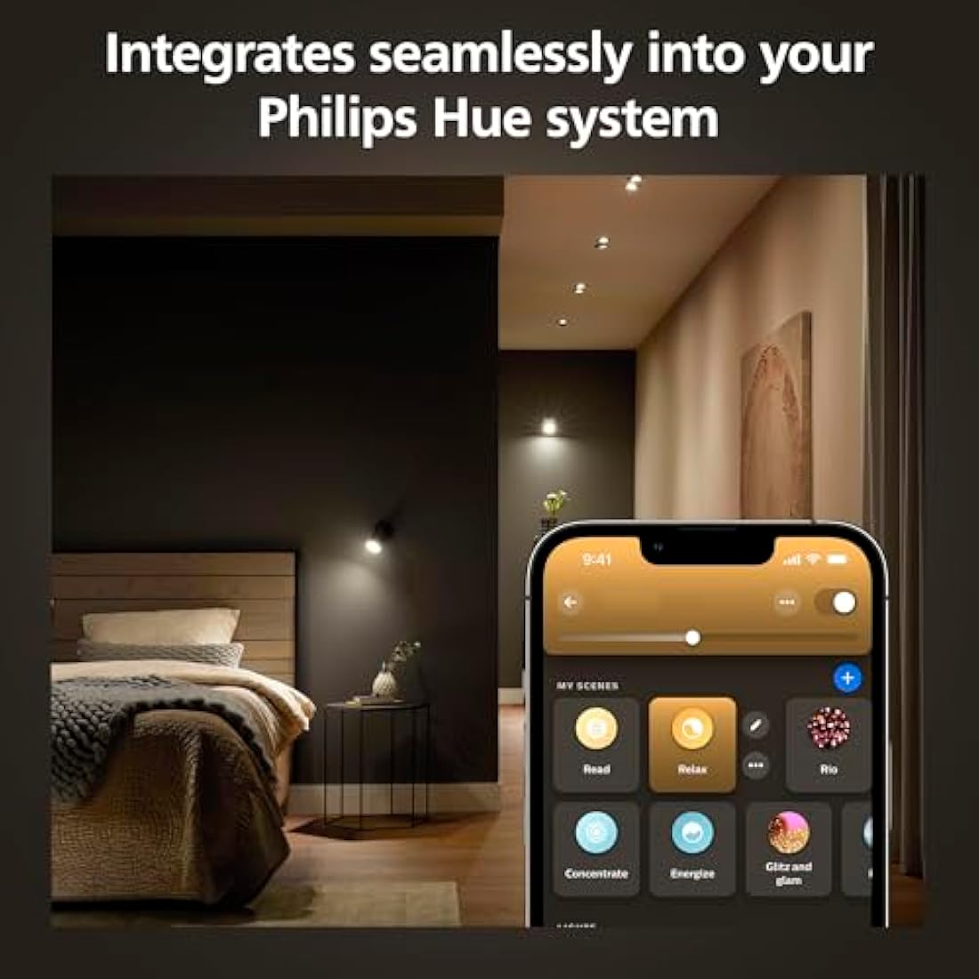 Philips Hue GU10 Smart Spotlight 3-Pack – White Ambiance LED Bulbs
