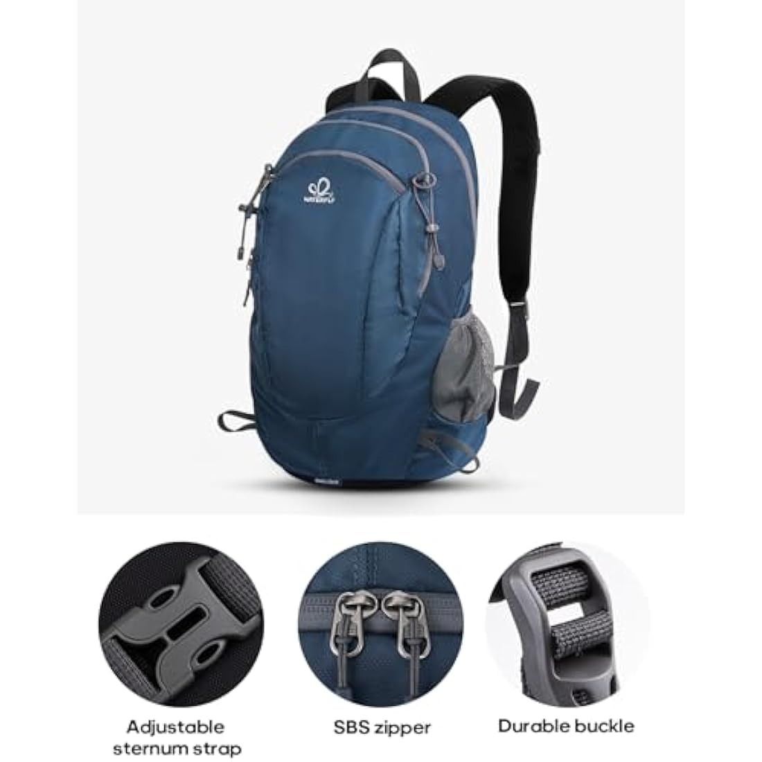 Waterfly 25L Hiking Backpack – Water Resistant Daypack with Rain Cover