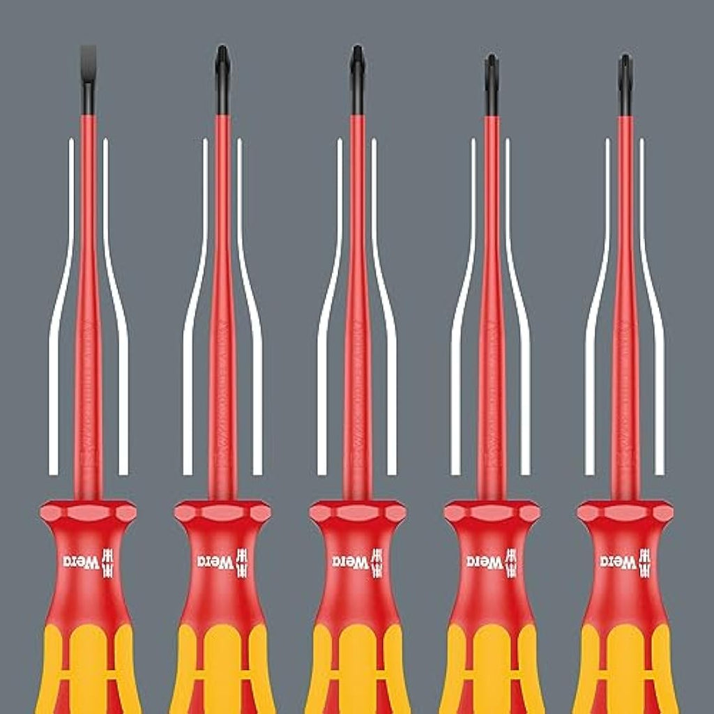 Wera Kraftform Plus 160iSS Insulated Screwdriver Set, 7-Piece – Red/Yellow