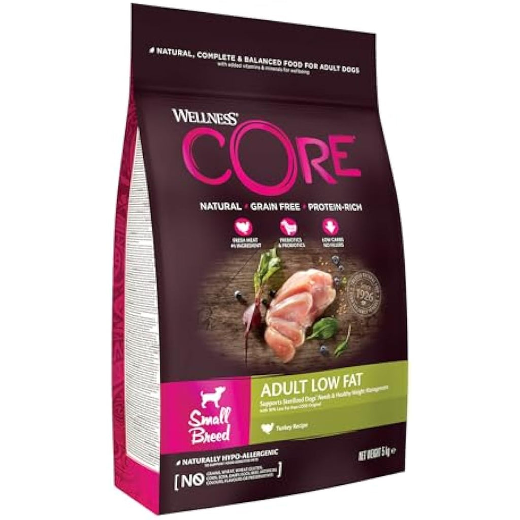 Wellness CORE Small Breed Low Fat Dog Food - Grain-Free Turkey - 5kg