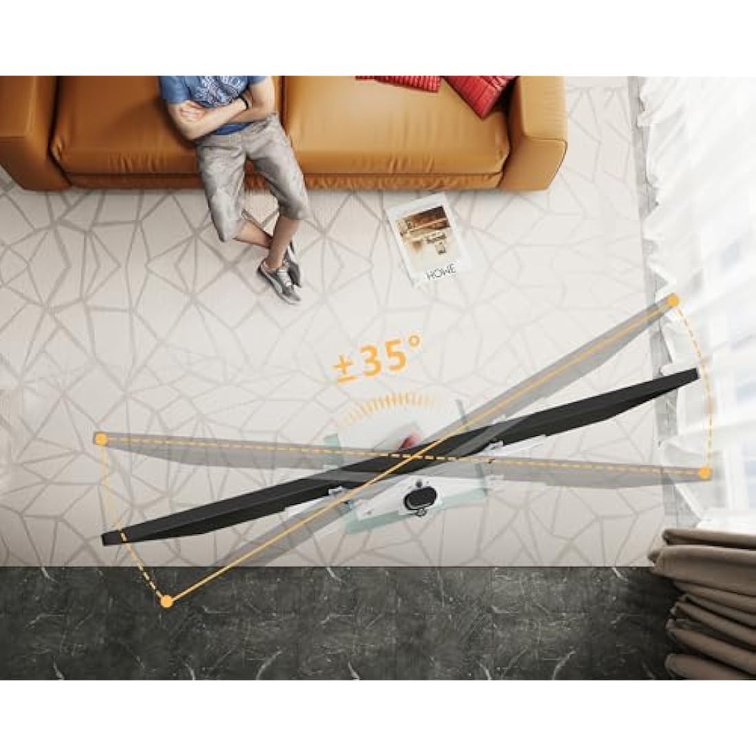 FITUEYES White TV Floor Stand | Swivel Mount for 32-60 Inch TVs