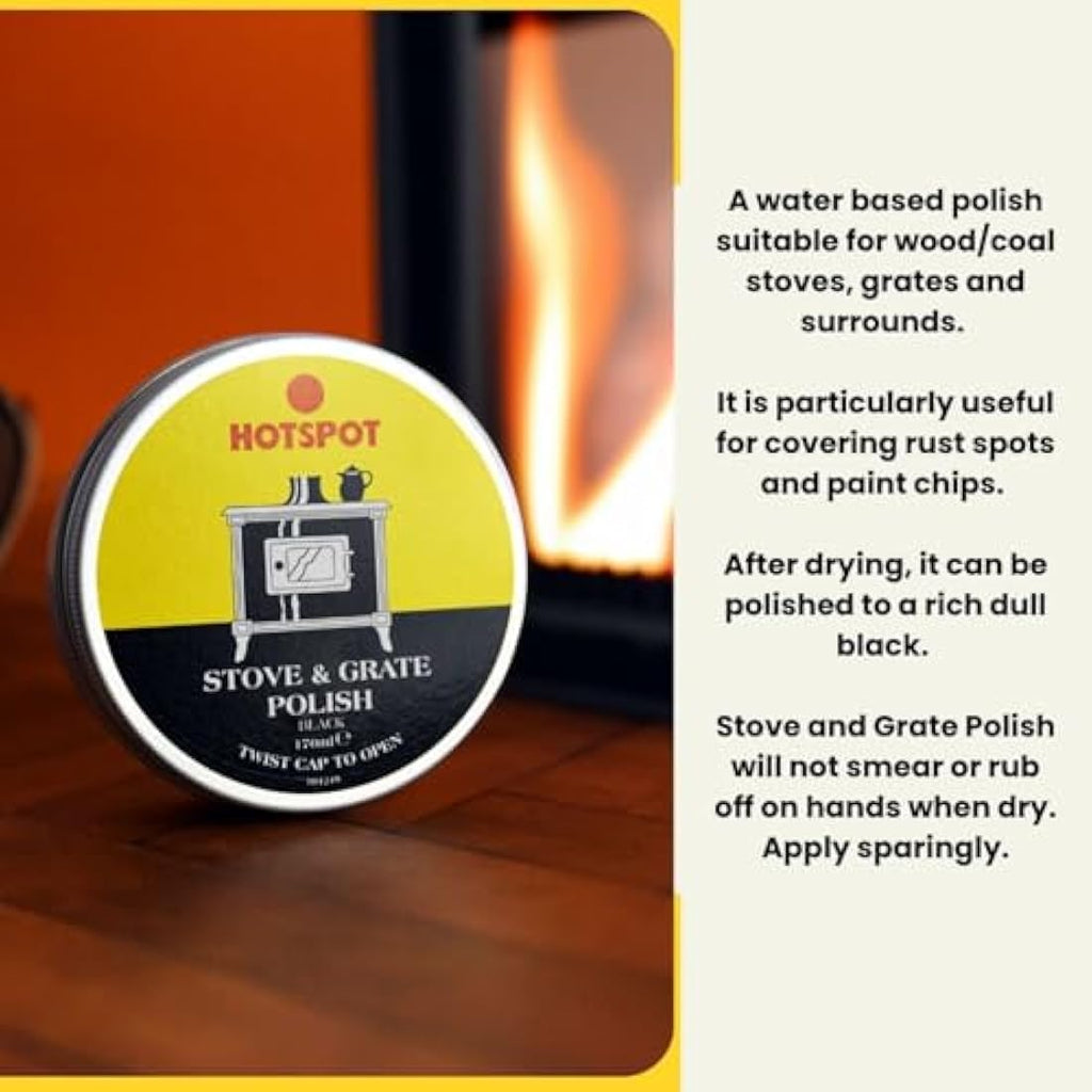 Hotspot Stove and Grate Polish Black – Heat-Resistant Cast Iron Restorer