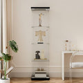 Beauty4U 4-Shelf Glass Display Cabinet | 64" Tempered Glass Showcase, Black