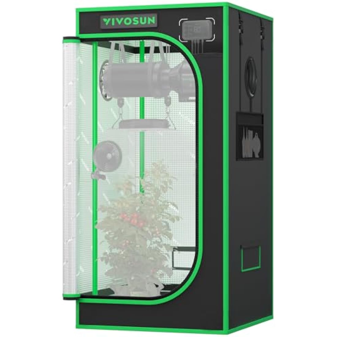 VIVOSUN Pro Grow Tent | 60x60x120cm | 2000D Oxford Fabric & 22mm Poles
