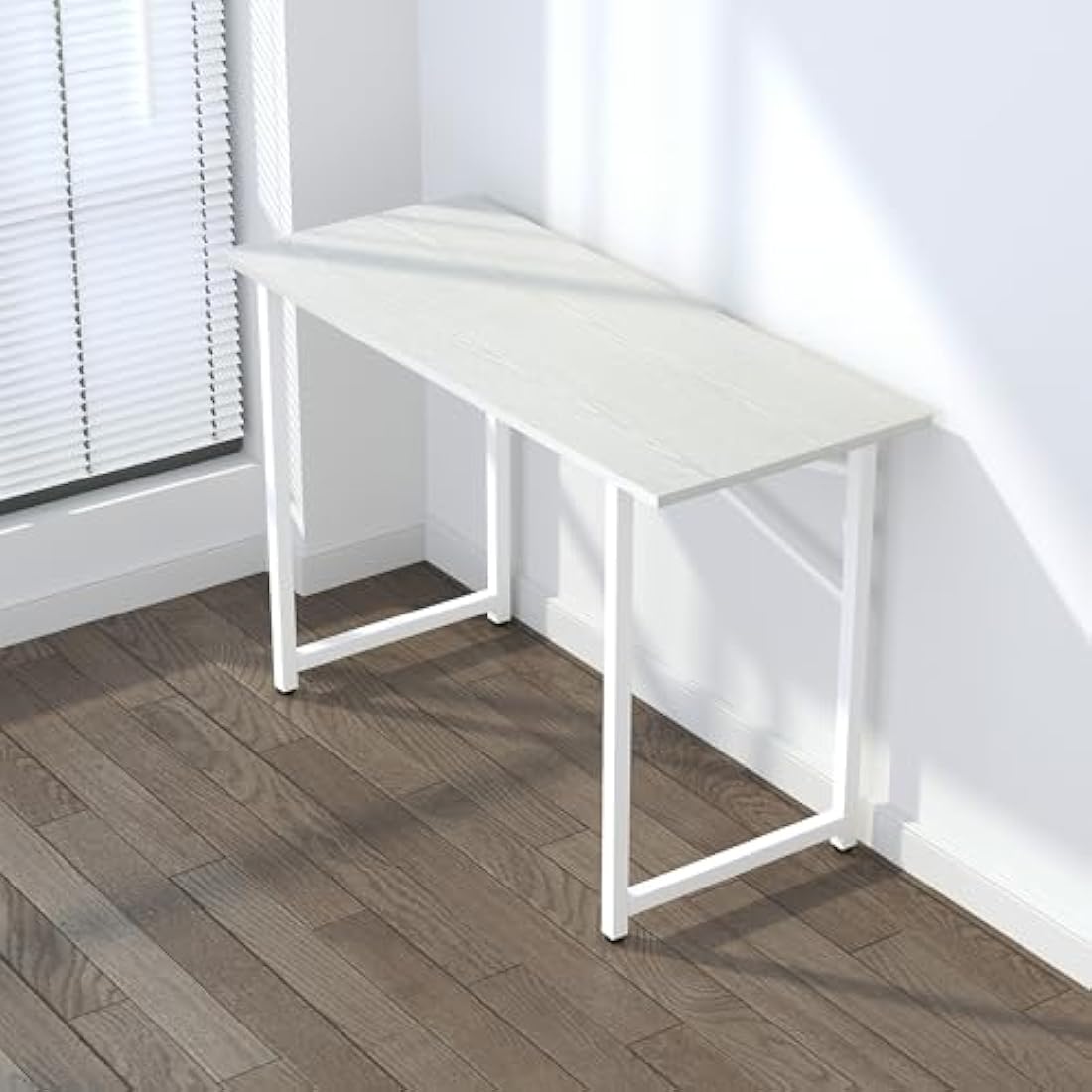 120cm Folding Desk – No Assembly White Gaming Table