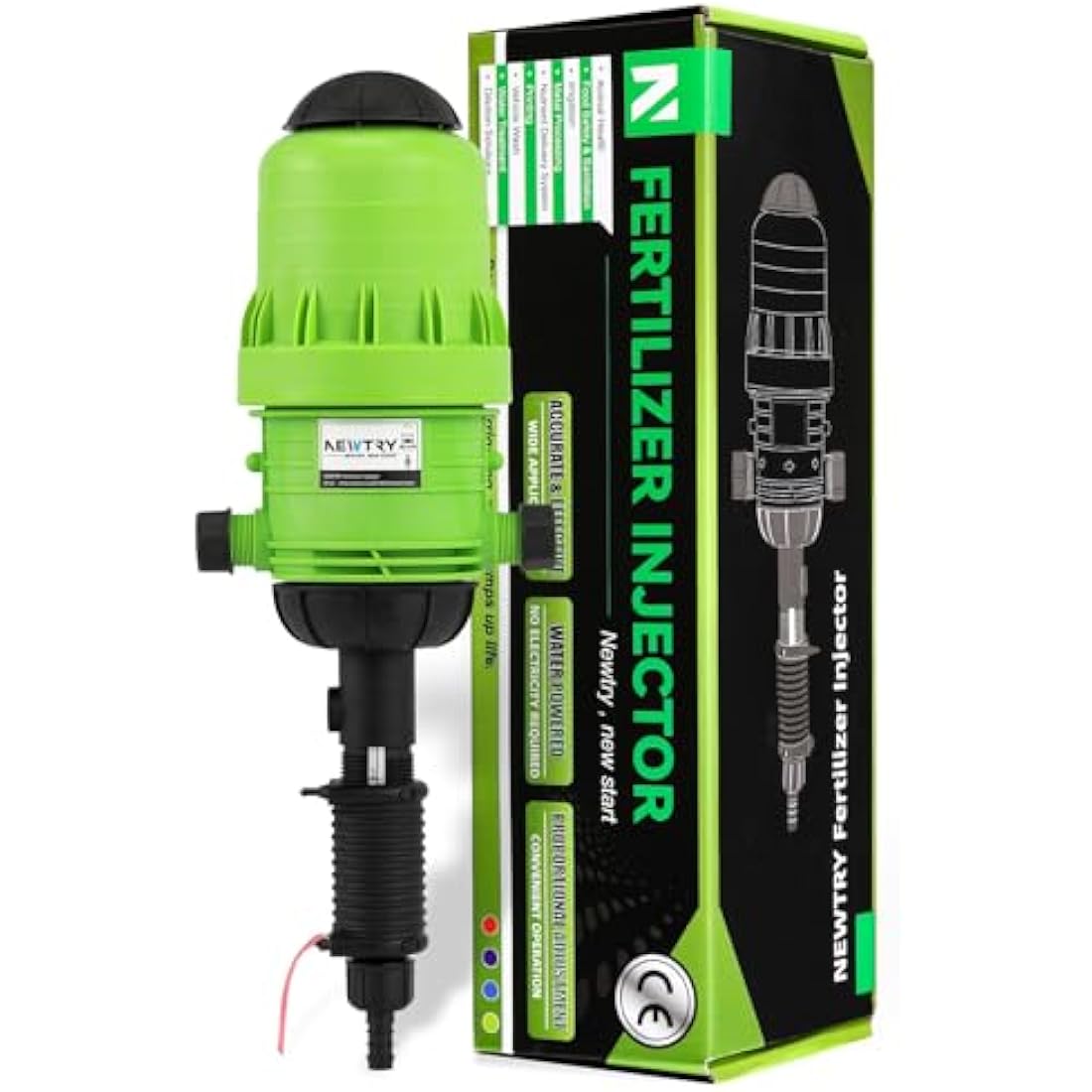 NEWTRY Water Powered Fertilizer Injector | 0.4%-4% Dosing Pump