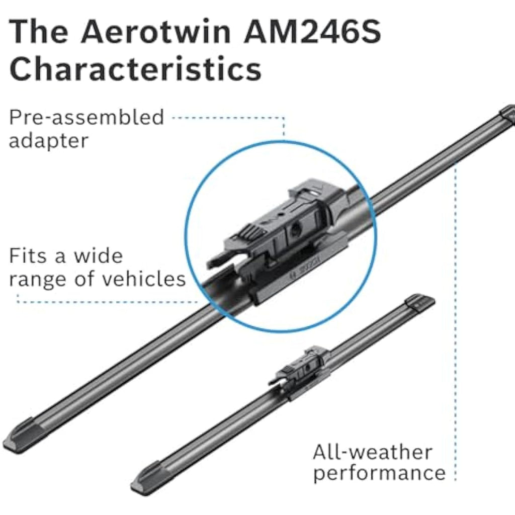 Bosch Aerotwin AM246S Wiper Blade Set – 650mm/380mm Front Wipers