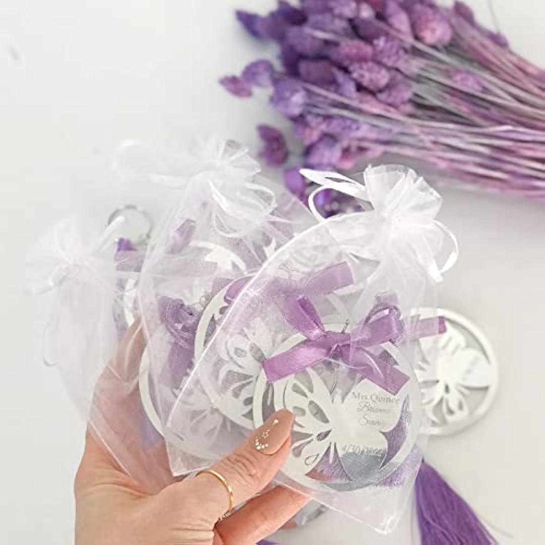 G2PLUS White Organza Gift Bags | 100 PCS Mesh Jewelry Pouches 10x15cm