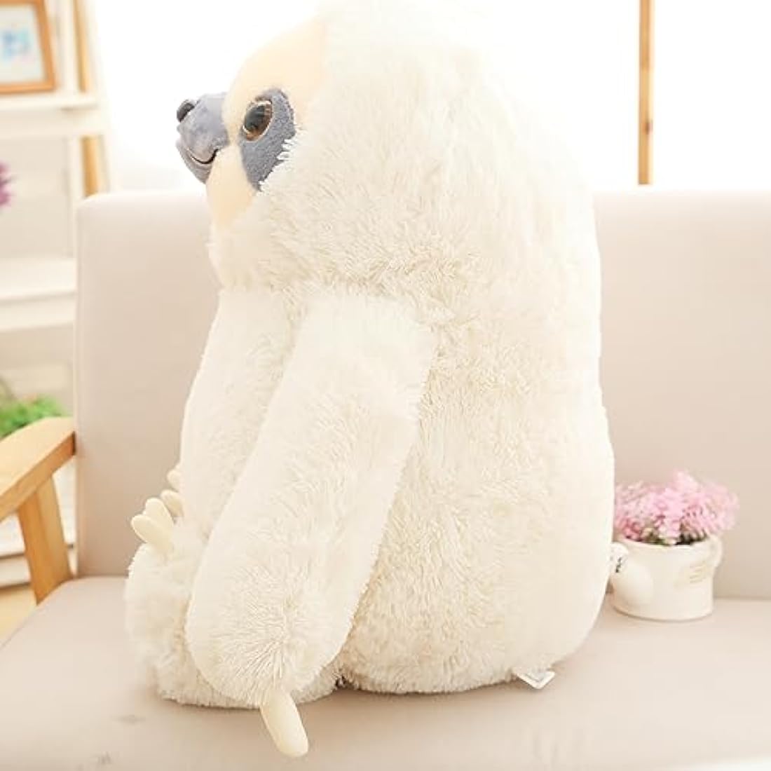 Giant Sloth Stuffed Animal – 27.5 Inch Ivory Plush Toy