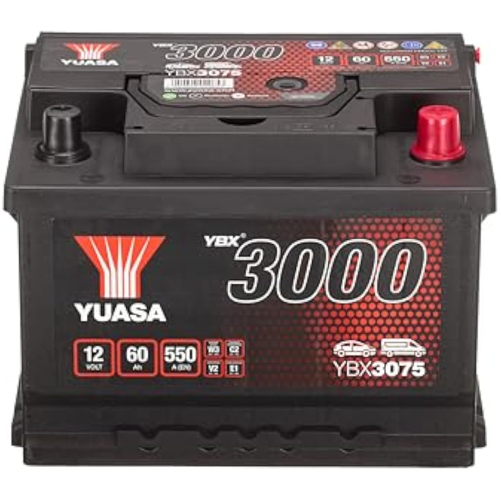 Yuasa YBX3075 12V 60Ah 550CCA Maintenance Free Car Battery