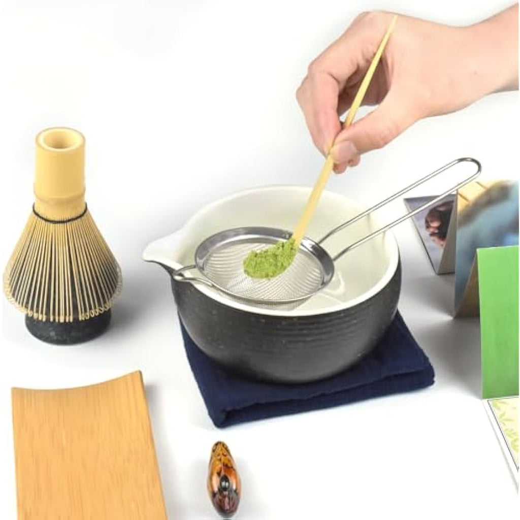 Jolof Store Bluestone Glaze Matcha Kit - 8pc Bamboo Tea Ceremony Set