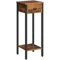 HOOBRO Slim Bedside Table – Narrow Industrial Nightstand with Drawer