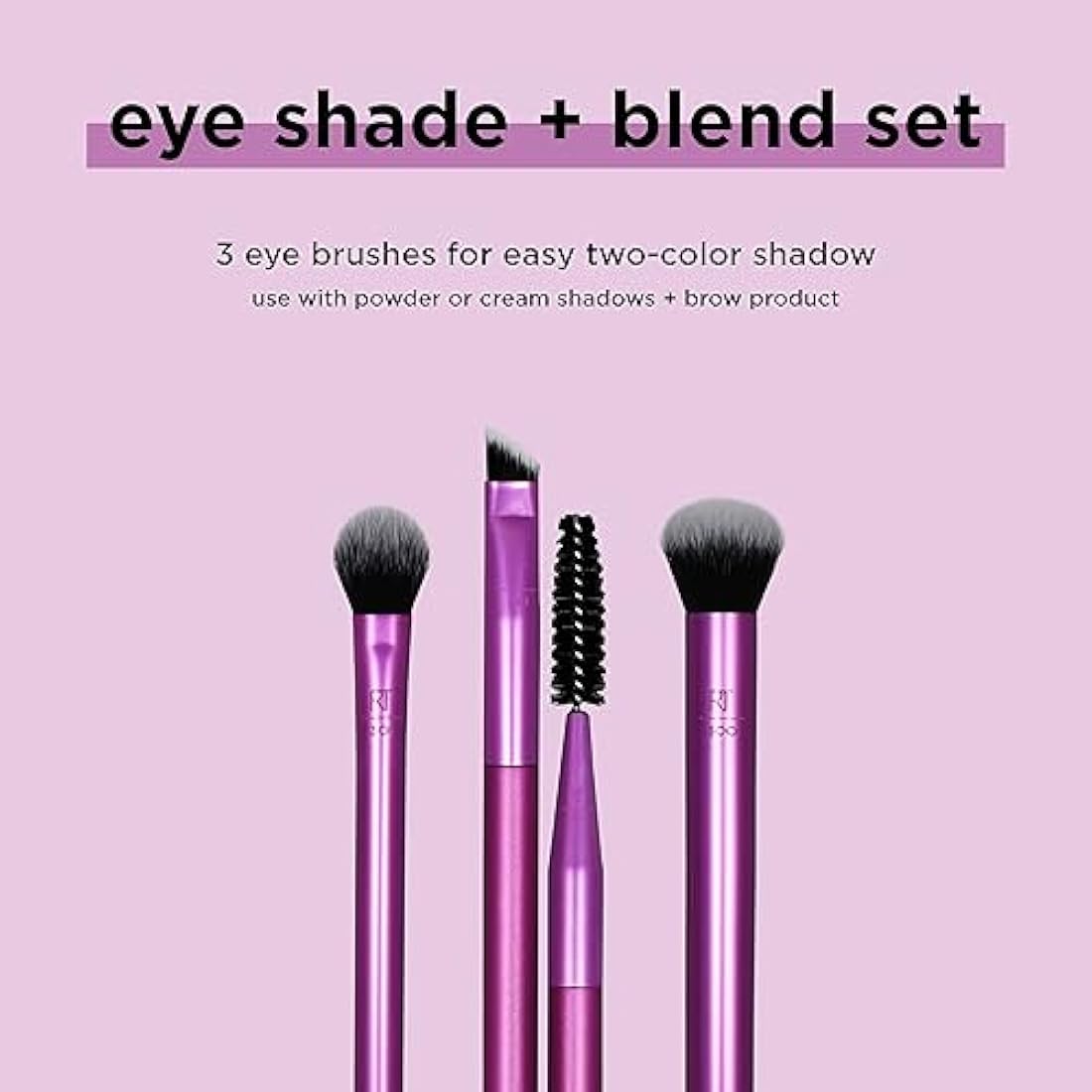 Real Techniques Eye Shade and Blend Makeup Brush Trio | 3 Count Set