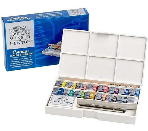 Winsor & Newton Cotman Watercolour Complete Pocket Set - 16 Half Pans