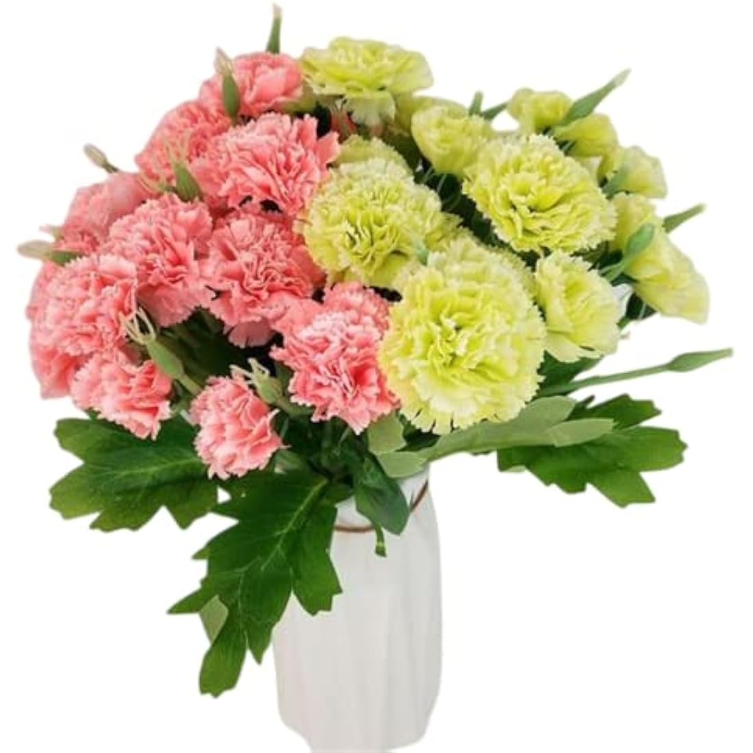 Jolof Store Artificial Carnations – 40 Heads UV Resistant Silk Bouquet, Pink