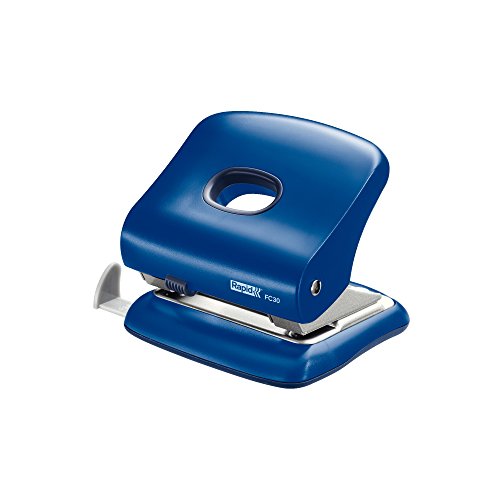 Rapid Fashion FC30 2 Hole Punch – 30 Sheet Capacity, Metal, Blue