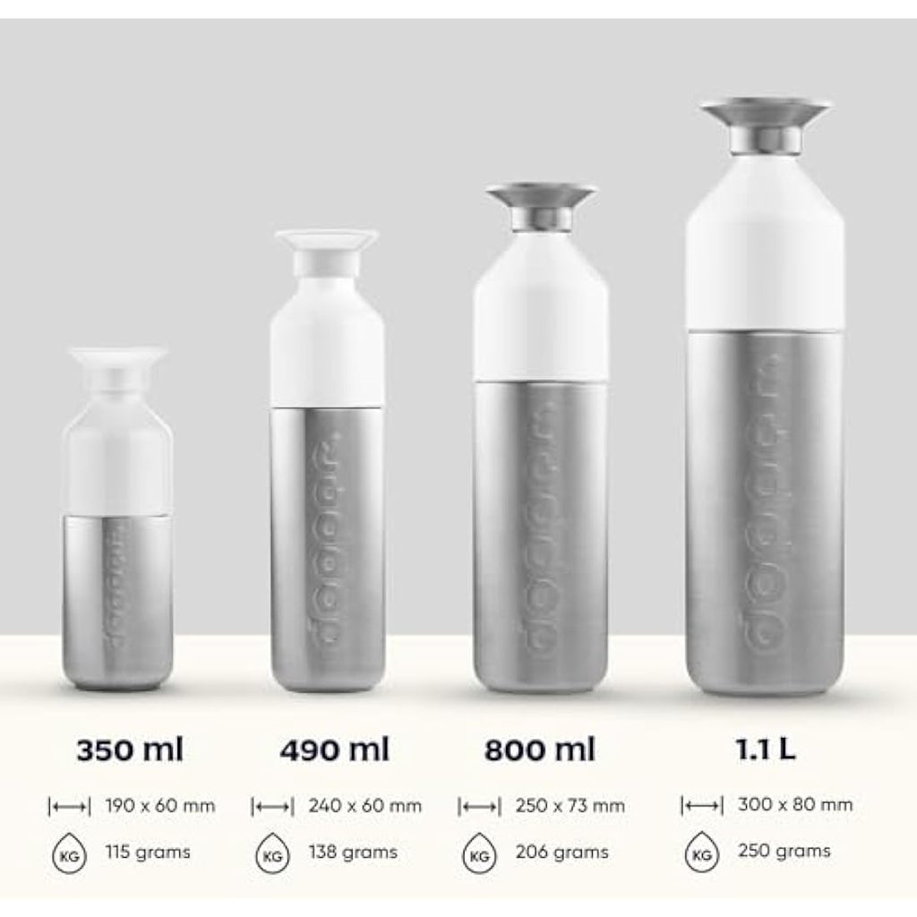 Dopper Steel 1.1L Water Bottle – Recycled Stainless Steel Sports Bottle