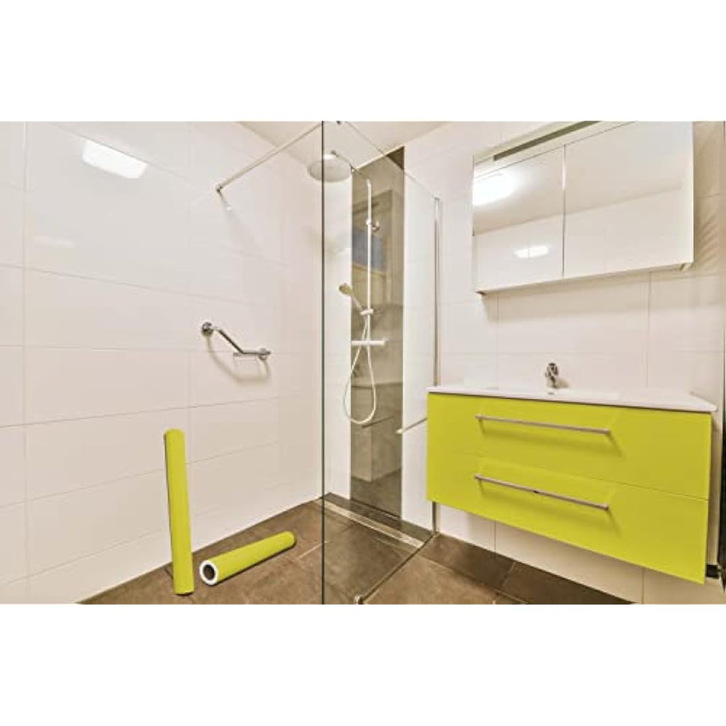 vgoltd Gloss Vinyl Wrap – Self Adhesive Furniture Contact Paper, Yellow