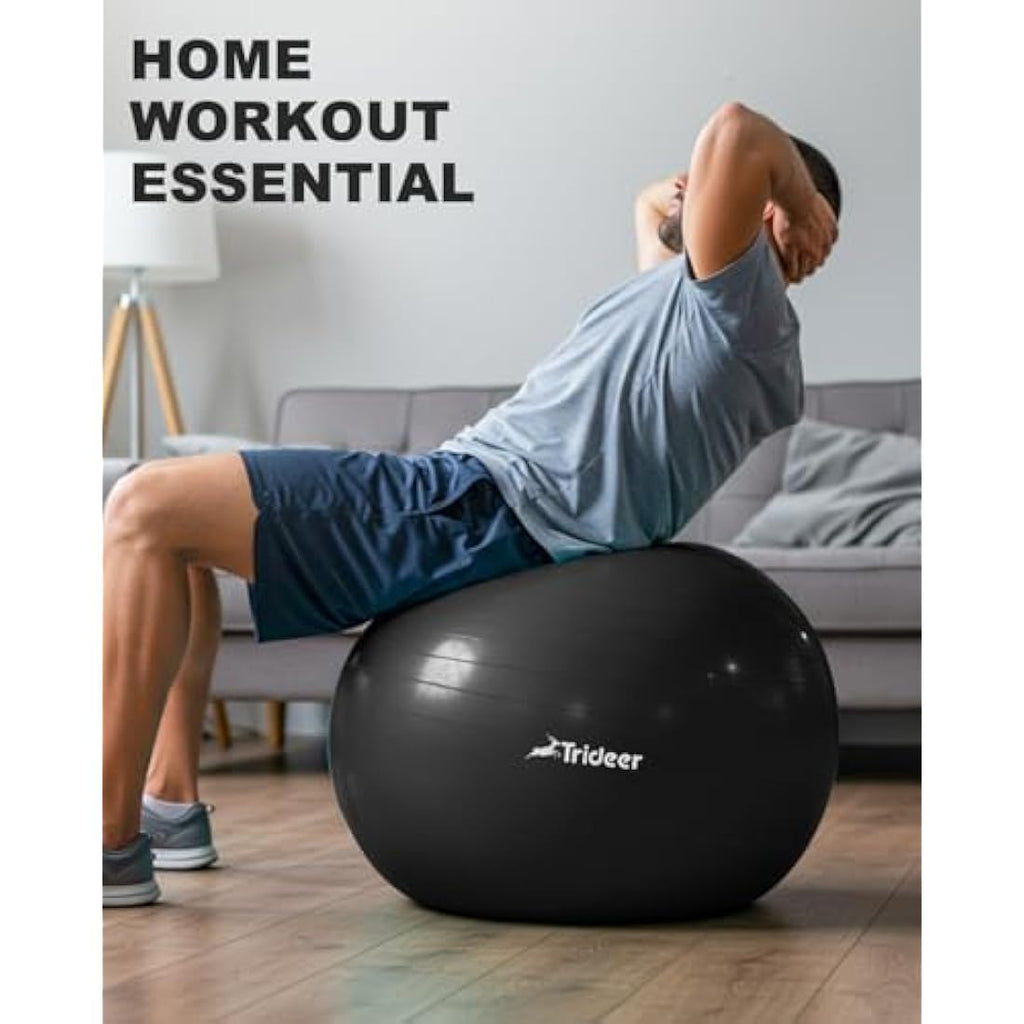 Trideer Exercise Ball – Anti-Burst Heavy Duty Yoga & Office Chair Ball