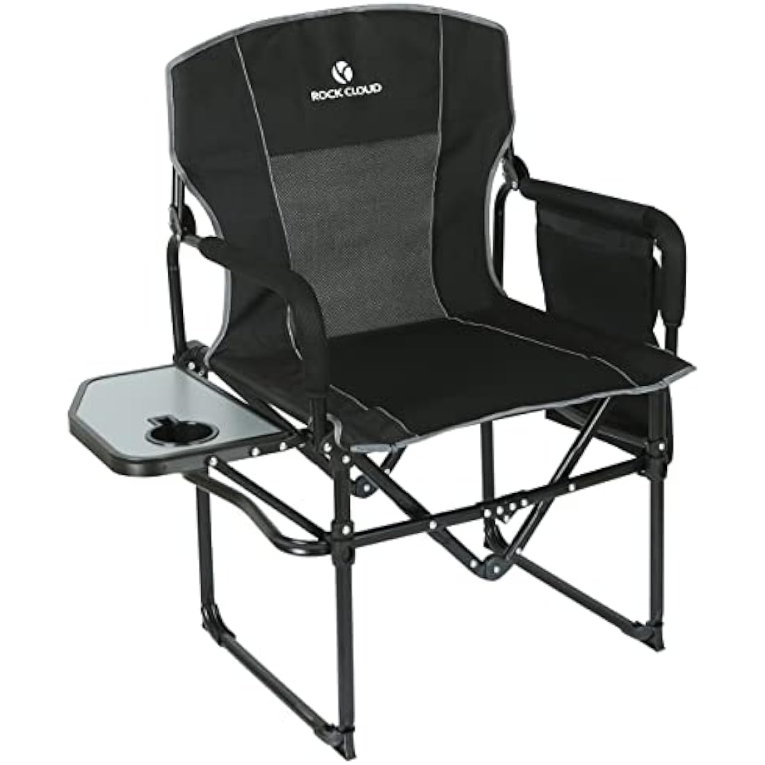 Rock Cloud Folding Camping Chair with Side Table and Storage Pocket