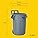 Rubbermaid Wheeled Brute Container - 167L Grey Heavy-Duty Bin