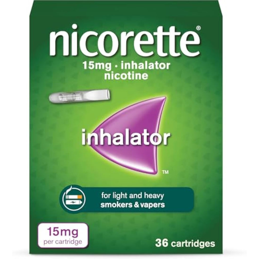 Nicorette 15mg Nicotine Inhaler – Quit Smoking Aid (36 Cartridges)