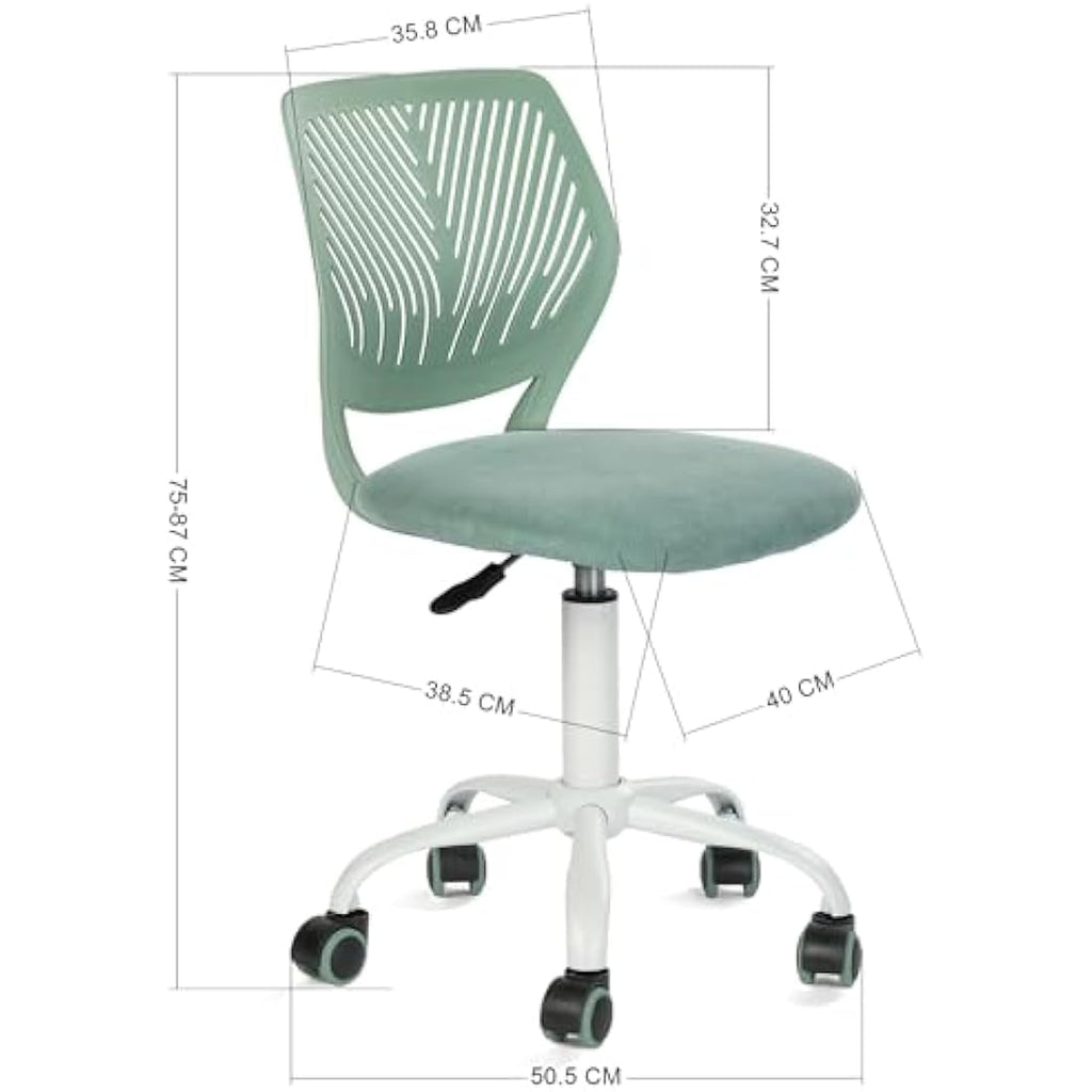 Ergonomic Swivel Desk Chair | Linen Fabric, Cactus Green