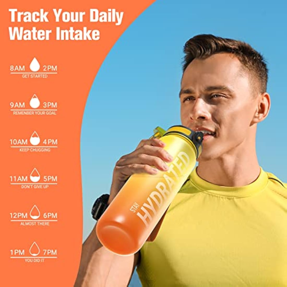 Sahara Sailor Motivational Water Bottle | 1L Tritan BPA Free Leakproof