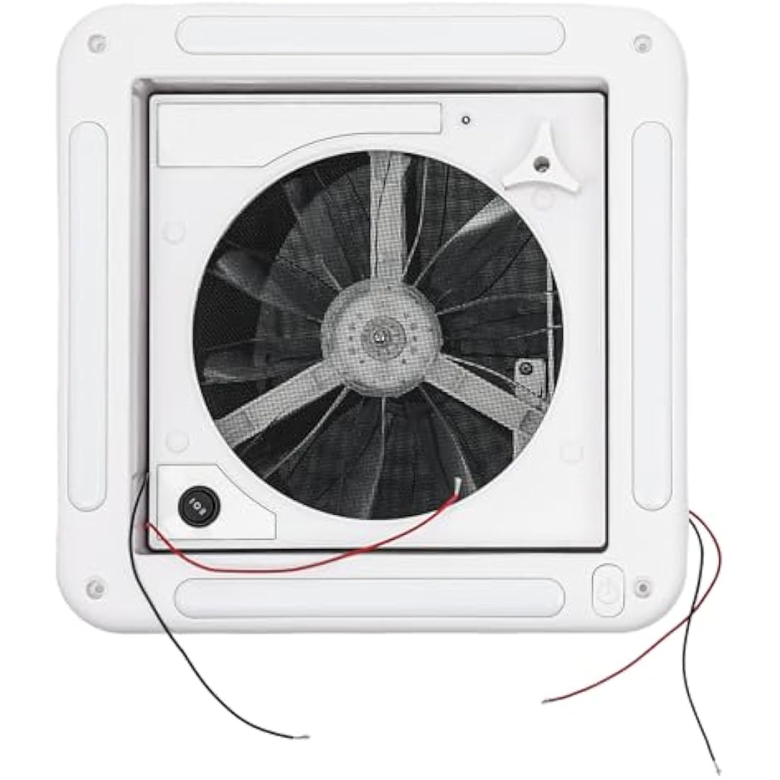 12V RV Roof Vent Fan – 6-Speed Camper Skylight with LED
