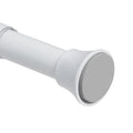 PadPure Stainless Steel Tension Shower Curtain Rod – No-Drill White