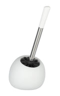 WENKO Polaris Ceramic Toilet Brush Holder - White Matt Bathroom Set