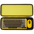 Aenllosi Hard Case for Logitech POP ICON Combo & Pop Keys Keyboard – Yellow