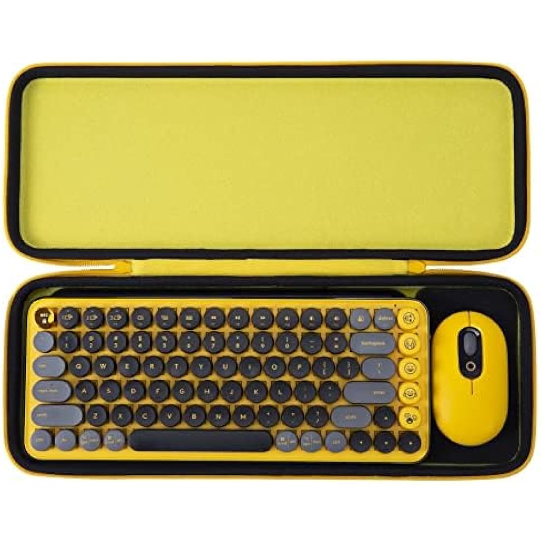 Aenllosi Hard Case for Logitech POP ICON Combo & Pop Keys Keyboard – Yellow