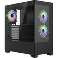 CiT Sense ATX Gaming Case – Black Dual Tempered Glass with 3 ARGB Fans