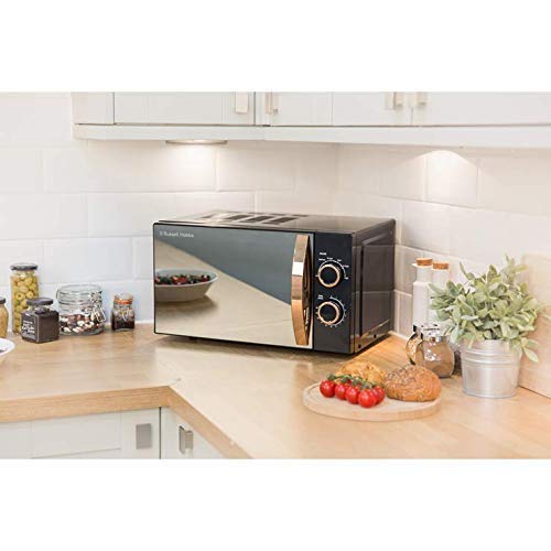 Russell Hobbs RHM1727RG 17L 700W Solo Microwave – Rose Gold & Mirror
