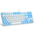 MageGee 75% Mechanical Gaming Keyboard | Red Switch TKL - White/Blue
