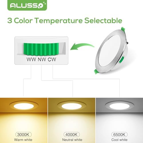 7W LED Recessed Downlights | Ultra Slim IP44 Dimmable CCT 6 Pack